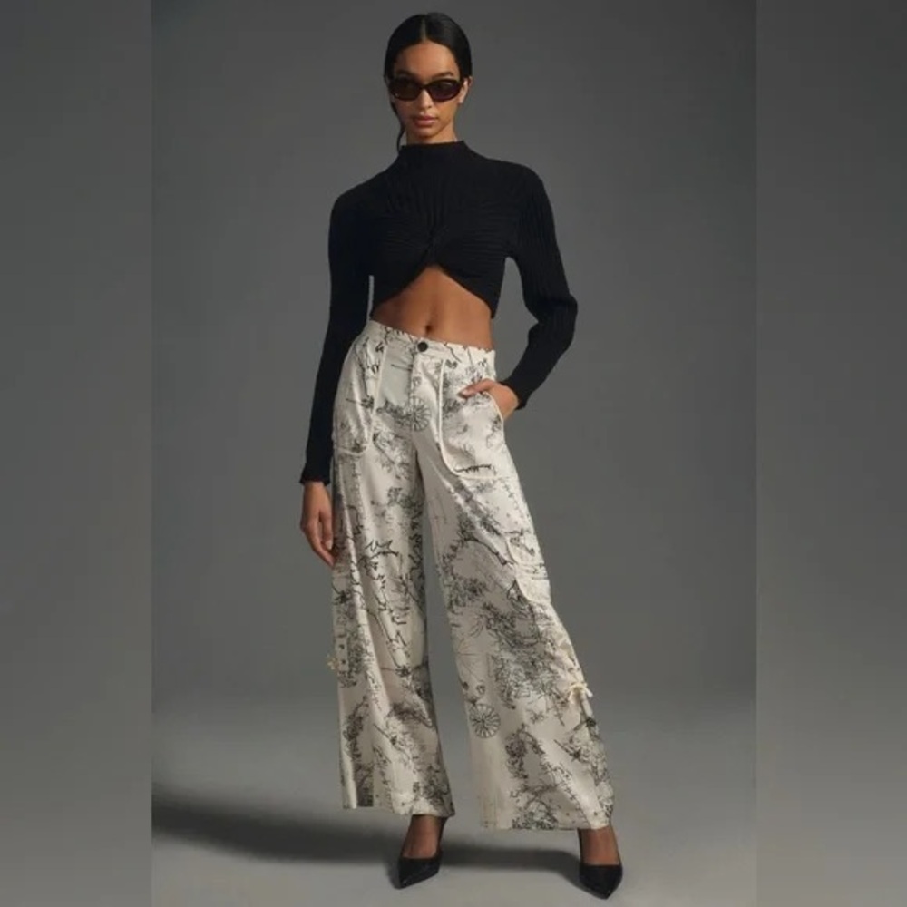 Anthropologie Map Palazzo Pant